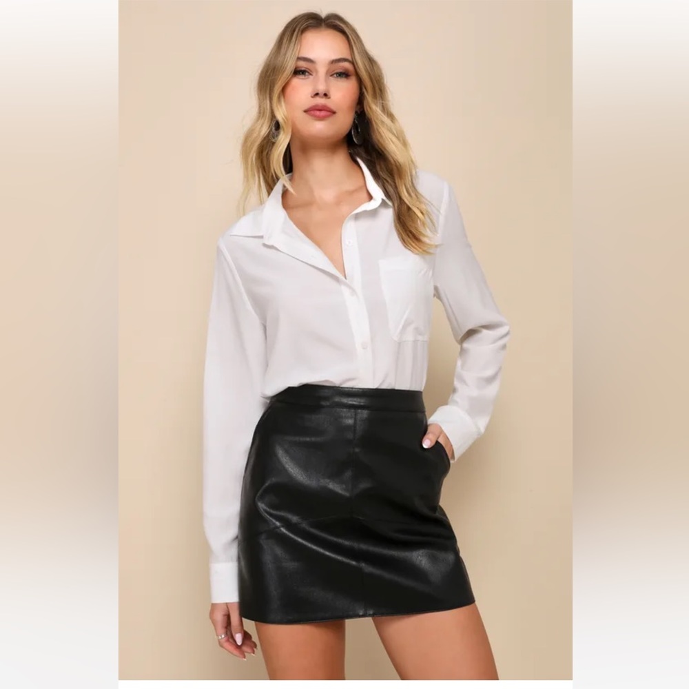 Faux Leather Mini Skirt
